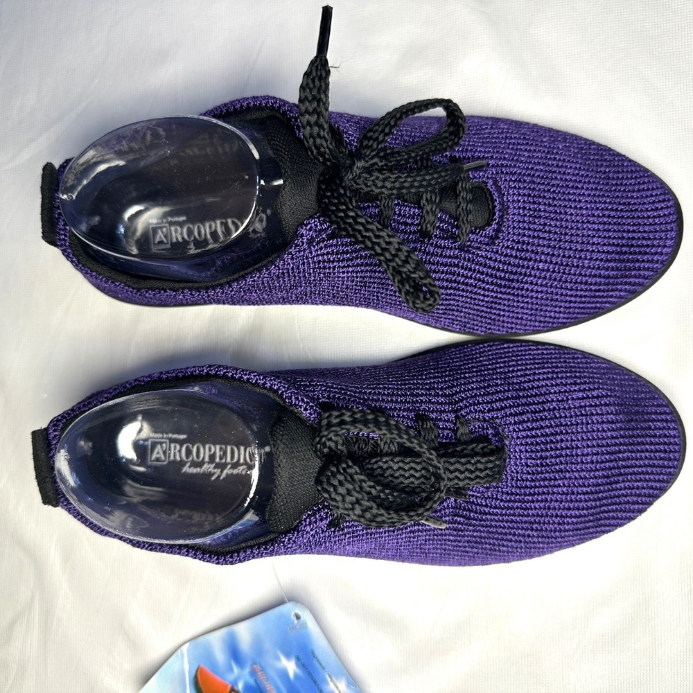 Arcopedico LS Knit Sneaker Women 39 US 8-8.5 Purple Walking Shoes Comfort Travel - Picture 2 of 12